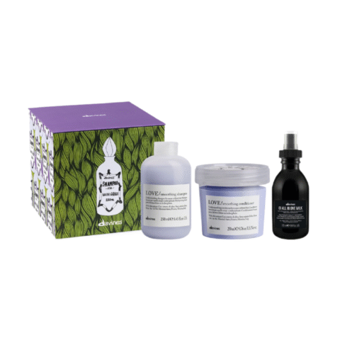 Box Love Smoothing Anti Frizz Shampoo + Acondicionador 250ml + All in one Milk 135ml  Davines
