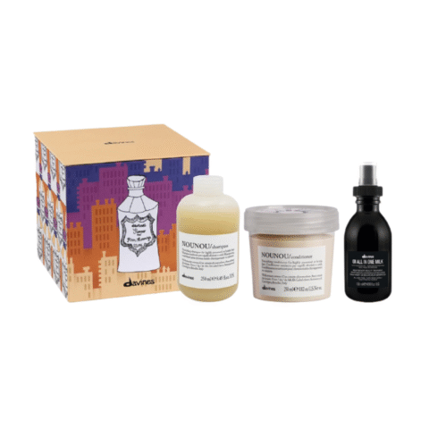 Box Nounou Reparación Shampoo + Acondicionador 250ml + All in One Milk 135ml  Davines