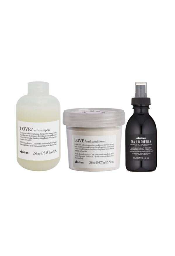 Love Curl Pack Shampoo + Acondicionador 250ml + All In One Milk 135ml Rizos Definidos Davines