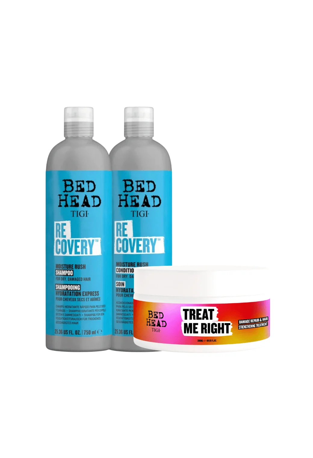 Recovery Tripack Shampoo + Acondicionador + Mascarilla Treat Me Right TIGI Bed Head