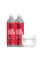 Resurrection Tripack 750ml Shampoo + Acondicionador + Mascarilla Nutrición TIGI Bed Head
