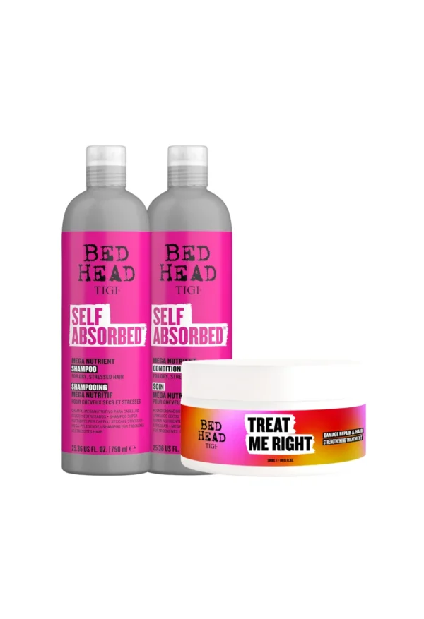 Self Absorbed Tripack 750ml Shampoo + Acondicionador + Mascarilla Treat Me Right TIGI